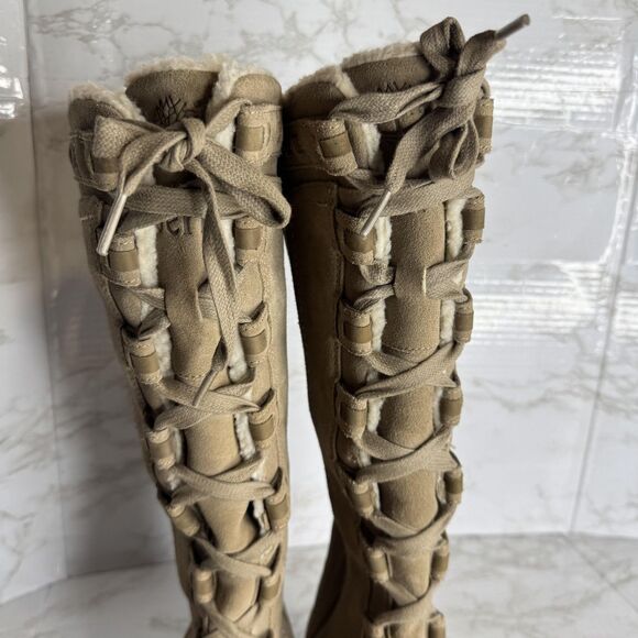 Timberland Boots Womens Size 7 Tall Waterproof Suede Shearling Winter - Picture 5 of 10